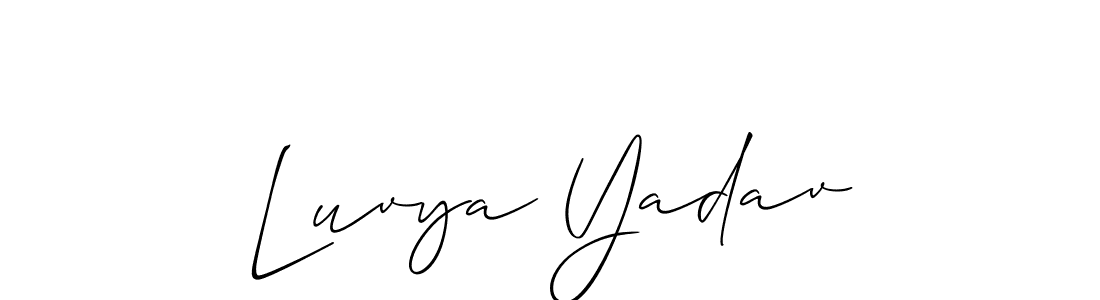 Check out images of Autograph of Luvya Yadav name. Actor Luvya Yadav Signature Style. Allison_Script is a professional sign style online. Luvya Yadav signature style 2 images and pictures png