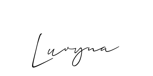 Similarly Allison_Script is the best handwritten signature design. Signature creator online .You can use it as an online autograph creator for name Luvyna. Luvyna signature style 2 images and pictures png