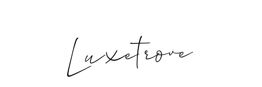 How to make Luxetrove name signature. Use Allison_Script style for creating short signs online. This is the latest handwritten sign. Luxetrove signature style 2 images and pictures png