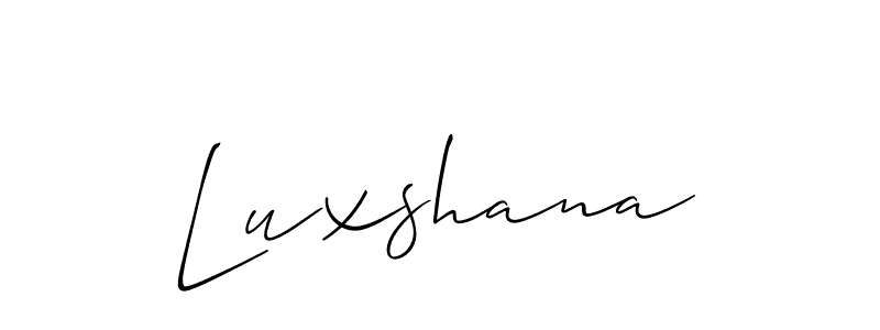 Luxshana stylish signature style. Best Handwritten Sign (Allison_Script) for my name. Handwritten Signature Collection Ideas for my name Luxshana. Luxshana signature style 2 images and pictures png