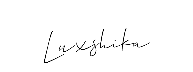 Luxshika stylish signature style. Best Handwritten Sign (Allison_Script) for my name. Handwritten Signature Collection Ideas for my name Luxshika. Luxshika signature style 2 images and pictures png