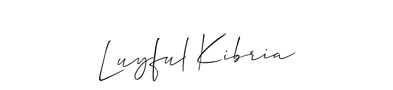 Best and Professional Signature Style for Luyful Kibria. Allison_Script Best Signature Style Collection. Luyful Kibria signature style 2 images and pictures png