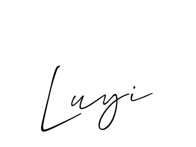 if you are searching for the best signature style for your name Luyi. so please give up your signature search. here we have designed multiple signature styles  using Allison_Script. Luyi signature style 2 images and pictures png