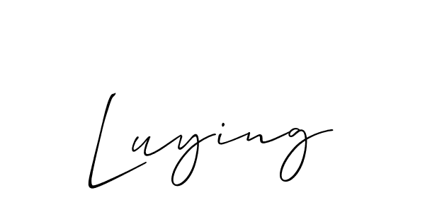 The best way (Allison_Script) to make a short signature is to pick only two or three words in your name. The name Luying include a total of six letters. For converting this name. Luying signature style 2 images and pictures png