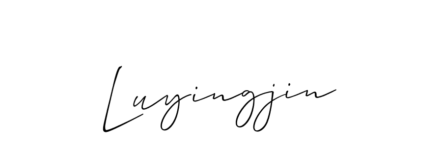 This is the best signature style for the Luyingjin name. Also you like these signature font (Allison_Script). Mix name signature. Luyingjin signature style 2 images and pictures png