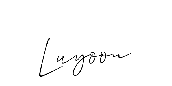 This is the best signature style for the Luyoon name. Also you like these signature font (Allison_Script). Mix name signature. Luyoon signature style 2 images and pictures png