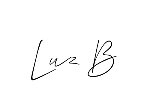 You should practise on your own different ways (Allison_Script) to write your name (Luz B) in signature. don't let someone else do it for you. Luz B signature style 2 images and pictures png