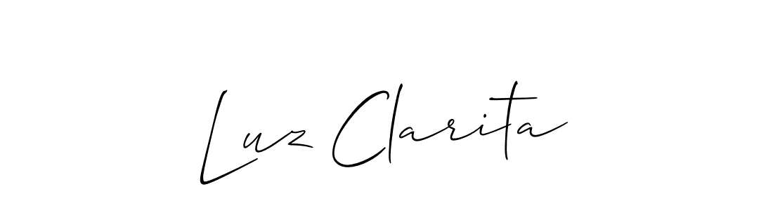 How to make Luz Clarita signature? Allison_Script is a professional autograph style. Create handwritten signature for Luz Clarita name. Luz Clarita signature style 2 images and pictures png