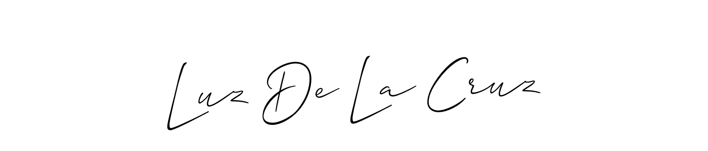 Make a beautiful signature design for name Luz De La Cruz. With this signature (Allison_Script) style, you can create a handwritten signature for free. Luz De La Cruz signature style 2 images and pictures png
