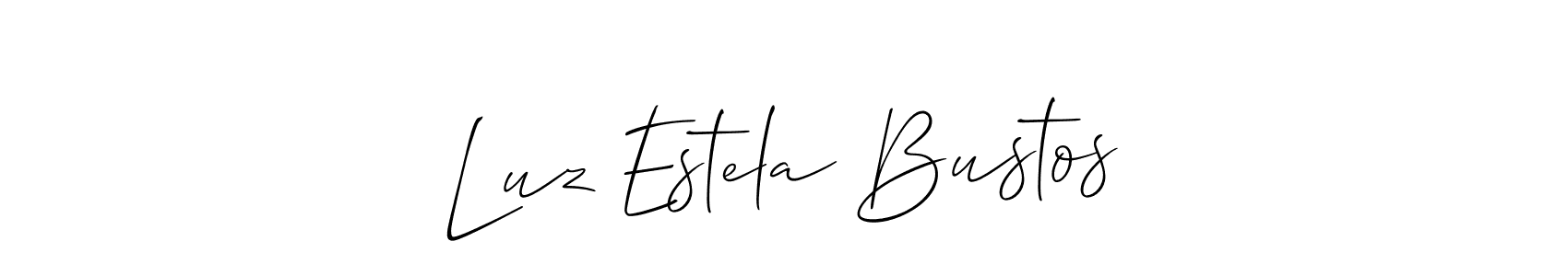 This is the best signature style for the Luz Estela Bustos name. Also you like these signature font (Allison_Script). Mix name signature. Luz Estela Bustos signature style 2 images and pictures png