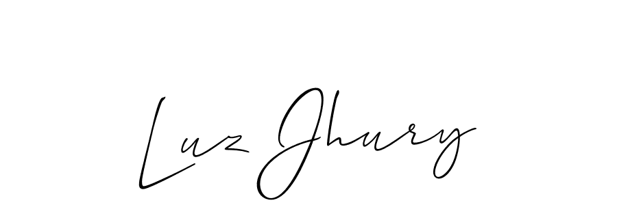Make a short Luz Jhury signature style. Manage your documents anywhere anytime using Allison_Script. Create and add eSignatures, submit forms, share and send files easily. Luz Jhury signature style 2 images and pictures png