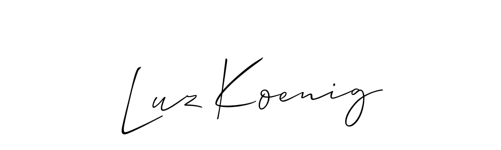 Luz Koenig stylish signature style. Best Handwritten Sign (Allison_Script) for my name. Handwritten Signature Collection Ideas for my name Luz Koenig. Luz Koenig signature style 2 images and pictures png