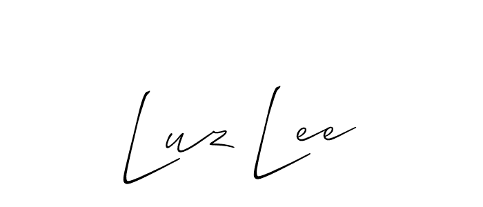 Luz Lee stylish signature style. Best Handwritten Sign (Allison_Script) for my name. Handwritten Signature Collection Ideas for my name Luz Lee. Luz Lee signature style 2 images and pictures png