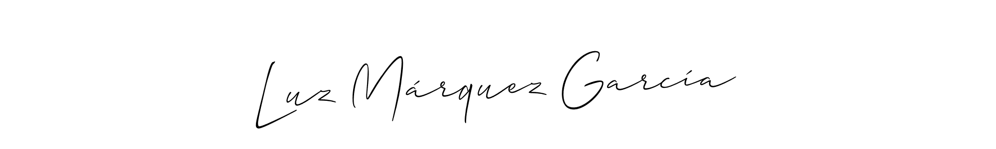 Create a beautiful signature design for name Luz Márquez García. With this signature (Allison_Script) fonts, you can make a handwritten signature for free. Luz Márquez García signature style 2 images and pictures png