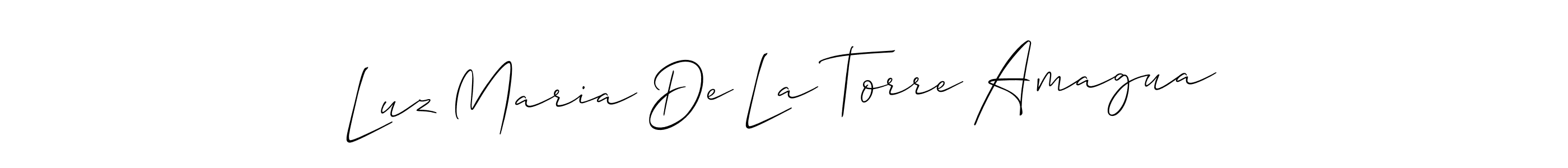 How to Draw Luz Maria De La Torre Amagua signature style? Allison_Script is a latest design signature styles for name Luz Maria De La Torre Amagua. Luz Maria De La Torre Amagua signature style 2 images and pictures png