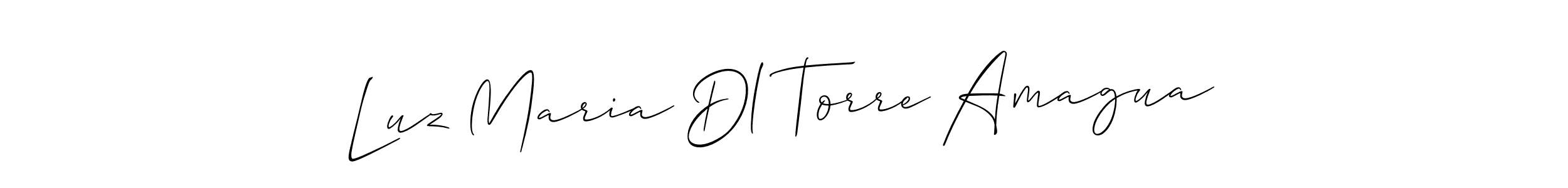 You should practise on your own different ways (Allison_Script) to write your name (Luz Maria Dl Torre Amagua) in signature. don't let someone else do it for you. Luz Maria Dl Torre Amagua signature style 2 images and pictures png