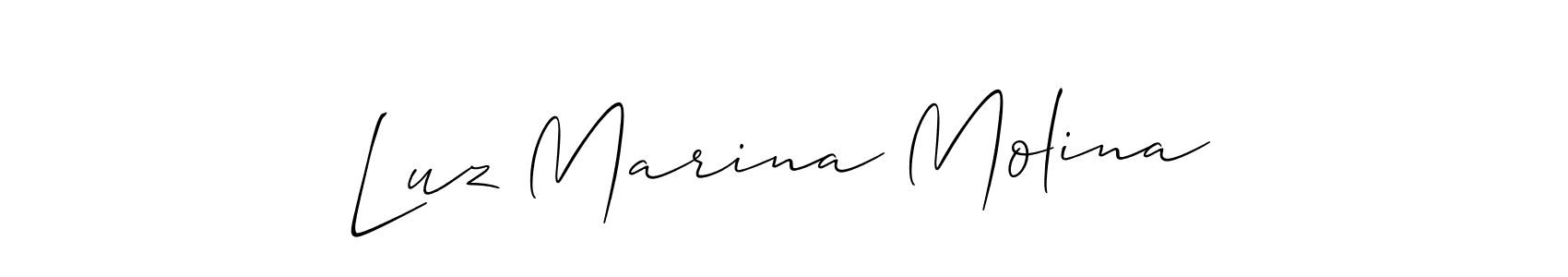 Design your own signature with our free online signature maker. With this signature software, you can create a handwritten (Allison_Script) signature for name Luz Marina Molina. Luz Marina Molina signature style 2 images and pictures png