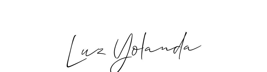 Create a beautiful signature design for name Luz Yolanda. With this signature (Allison_Script) fonts, you can make a handwritten signature for free. Luz Yolanda signature style 2 images and pictures png