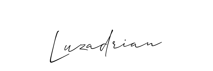 Create a beautiful signature design for name Luzadrian. With this signature (Allison_Script) fonts, you can make a handwritten signature for free. Luzadrian signature style 2 images and pictures png