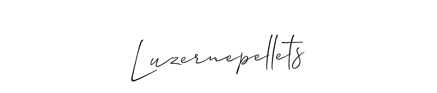 Use a signature maker to create a handwritten signature online. With this signature software, you can design (Allison_Script) your own signature for name Luzernepellets. Luzernepellets signature style 2 images and pictures png