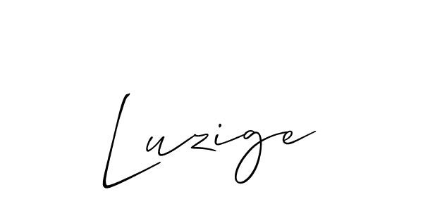 Allison_Script is a professional signature style that is perfect for those who want to add a touch of class to their signature. It is also a great choice for those who want to make their signature more unique. Get Luzige name to fancy signature for free. Luzige signature style 2 images and pictures png