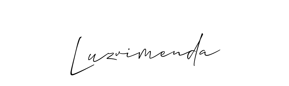 Create a beautiful signature design for name Luzvimenda. With this signature (Allison_Script) fonts, you can make a handwritten signature for free. Luzvimenda signature style 2 images and pictures png