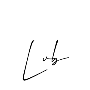 How to make Lvb signature? Allison_Script is a professional autograph style. Create handwritten signature for Lvb name. Lvb signature style 2 images and pictures png