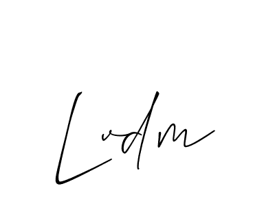 Create a beautiful signature design for name Lvdm. With this signature (Allison_Script) fonts, you can make a handwritten signature for free. Lvdm signature style 2 images and pictures png