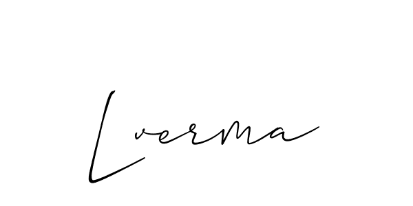 How to make Lverma signature? Allison_Script is a professional autograph style. Create handwritten signature for Lverma name. Lverma signature style 2 images and pictures png
