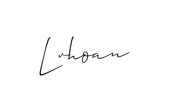 How to make Lvhoan signature? Allison_Script is a professional autograph style. Create handwritten signature for Lvhoan name. Lvhoan signature style 2 images and pictures png