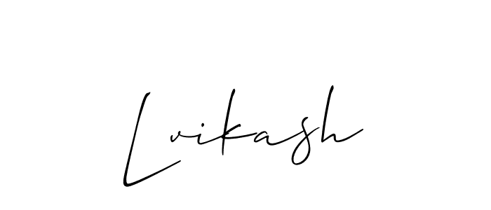 How to Draw Lvikash signature style? Allison_Script is a latest design signature styles for name Lvikash. Lvikash signature style 2 images and pictures png