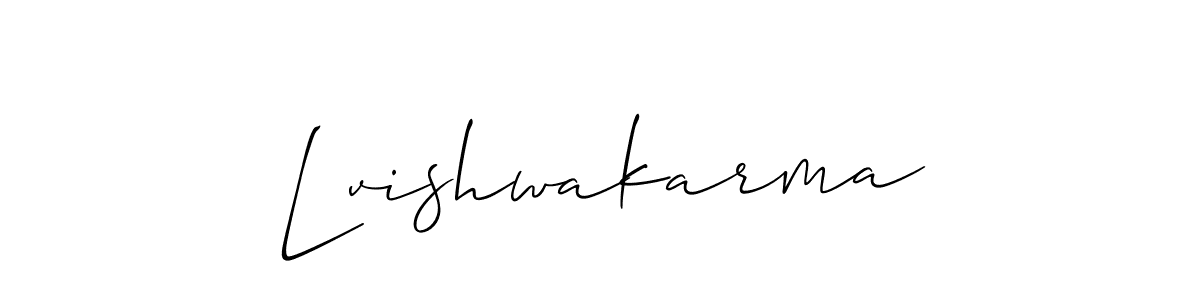 Design your own signature with our free online signature maker. With this signature software, you can create a handwritten (Allison_Script) signature for name Lvishwakarma. Lvishwakarma signature style 2 images and pictures png