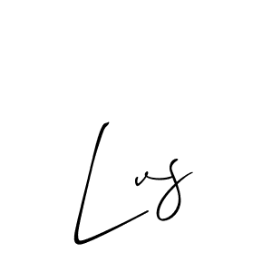 Make a beautiful signature design for name Lvs. With this signature (Allison_Script) style, you can create a handwritten signature for free. Lvs signature style 2 images and pictures png