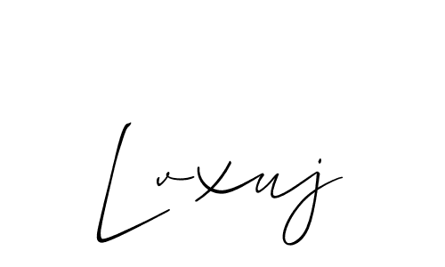 if you are searching for the best signature style for your name Lvxuj. so please give up your signature search. here we have designed multiple signature styles  using Allison_Script. Lvxuj signature style 2 images and pictures png