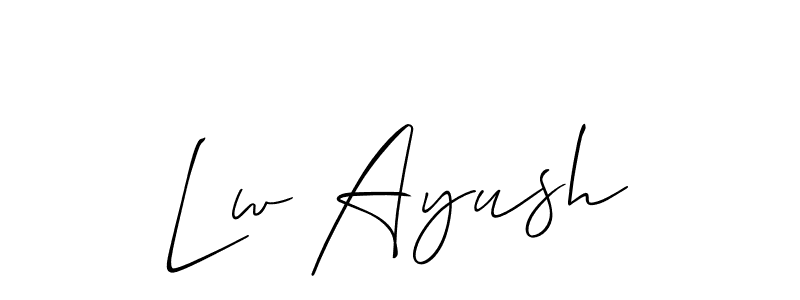 Once you've used our free online signature maker to create your best signature Allison_Script style, it's time to enjoy all of the benefits that Lw Ayush name signing documents. Lw Ayush signature style 2 images and pictures png