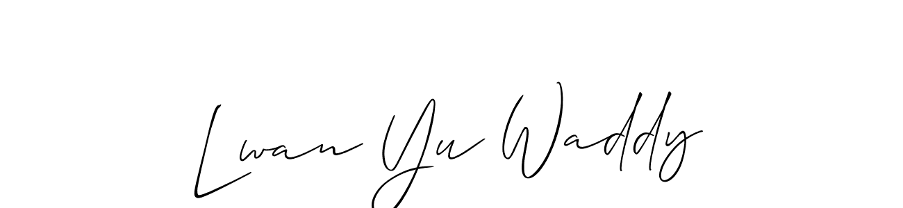 Once you've used our free online signature maker to create your best signature Allison_Script style, it's time to enjoy all of the benefits that Lwan Yu Waddy name signing documents. Lwan Yu Waddy signature style 2 images and pictures png