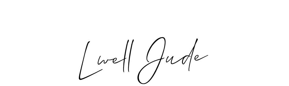 Best and Professional Signature Style for Lwell Jude. Allison_Script Best Signature Style Collection. Lwell Jude signature style 2 images and pictures png