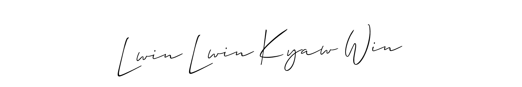 Make a beautiful signature design for name Lwin Lwin Kyaw Win. Use this online signature maker to create a handwritten signature for free. Lwin Lwin Kyaw Win signature style 2 images and pictures png