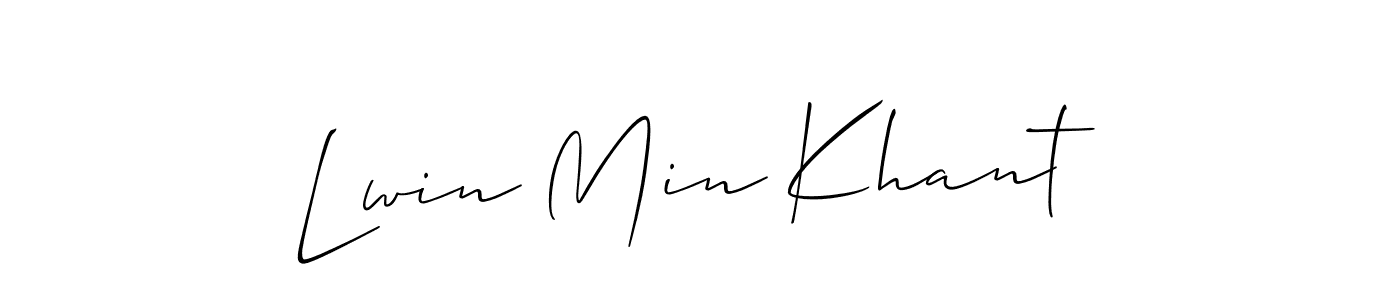 Also You can easily find your signature by using the search form. We will create Lwin Min Khant name handwritten signature images for you free of cost using Allison_Script sign style. Lwin Min Khant signature style 2 images and pictures png