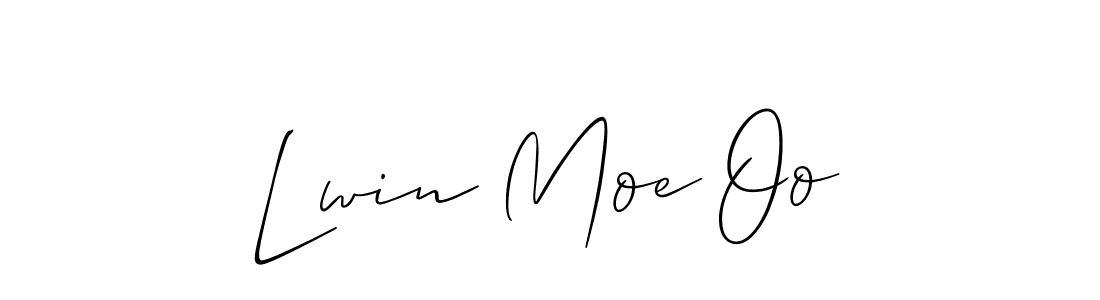You should practise on your own different ways (Allison_Script) to write your name (Lwin Moe Oo) in signature. don't let someone else do it for you. Lwin Moe Oo signature style 2 images and pictures png