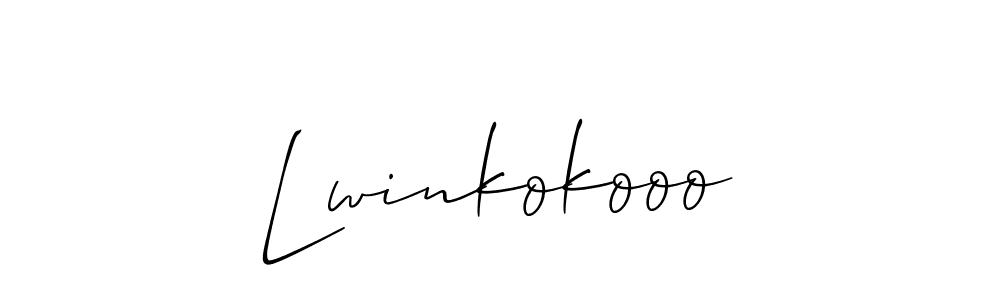 The best way (Allison_Script) to make a short signature is to pick only two or three words in your name. The name Lwinkokooo include a total of six letters. For converting this name. Lwinkokooo signature style 2 images and pictures png