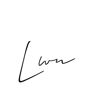 Use a signature maker to create a handwritten signature online. With this signature software, you can design (Allison_Script) your own signature for name Lwn. Lwn signature style 2 images and pictures png