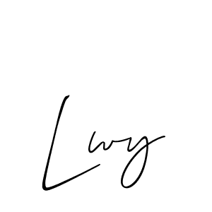 Design your own signature with our free online signature maker. With this signature software, you can create a handwritten (Allison_Script) signature for name Lwy. Lwy signature style 2 images and pictures png