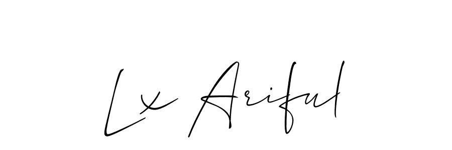 How to make Lx Ariful signature? Allison_Script is a professional autograph style. Create handwritten signature for Lx Ariful name. Lx Ariful signature style 2 images and pictures png