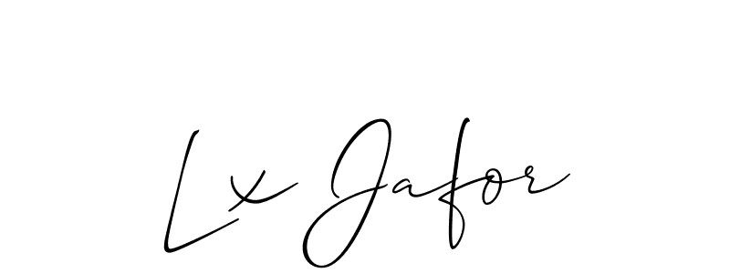 Lx Jafor stylish signature style. Best Handwritten Sign (Allison_Script) for my name. Handwritten Signature Collection Ideas for my name Lx Jafor. Lx Jafor signature style 2 images and pictures png