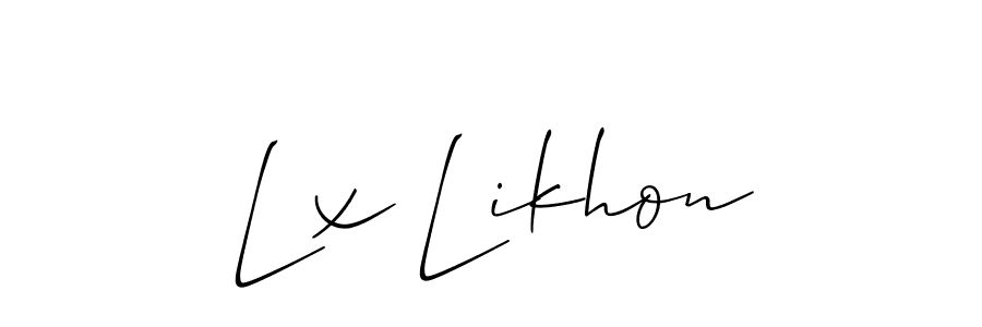 How to Draw Lx Likhon signature style? Allison_Script is a latest design signature styles for name Lx Likhon. Lx Likhon signature style 2 images and pictures png