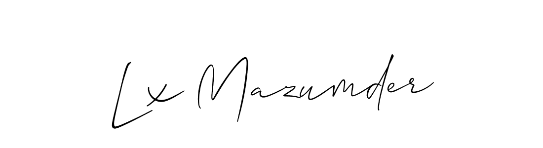 Also we have Lx Mazumder name is the best signature style. Create professional handwritten signature collection using Allison_Script autograph style. Lx Mazumder signature style 2 images and pictures png