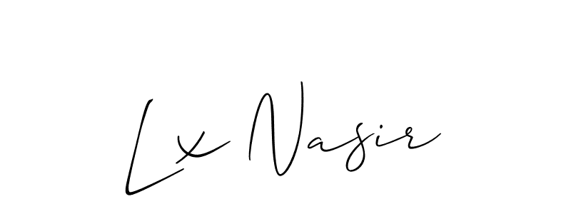 How to make Lx Nasir signature? Allison_Script is a professional autograph style. Create handwritten signature for Lx Nasir name. Lx Nasir signature style 2 images and pictures png