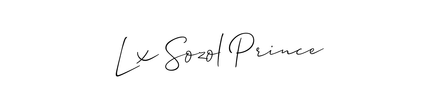 How to make Lx Sozol Prince signature? Allison_Script is a professional autograph style. Create handwritten signature for Lx Sozol Prince name. Lx Sozol Prince signature style 2 images and pictures png