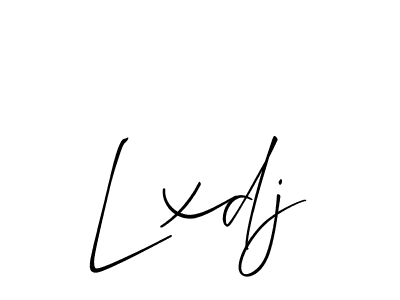 Also You can easily find your signature by using the search form. We will create Lxdj name handwritten signature images for you free of cost using Allison_Script sign style. Lxdj signature style 2 images and pictures png